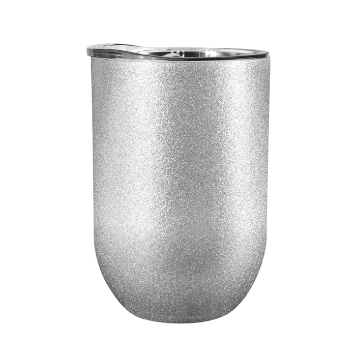 TERMO VASO TERMICO MERIDA 350ML, Vaso térmico de 350 ml para sublimar con acabo diamantado, tapa trasparente de plástico y clip de seguridad.