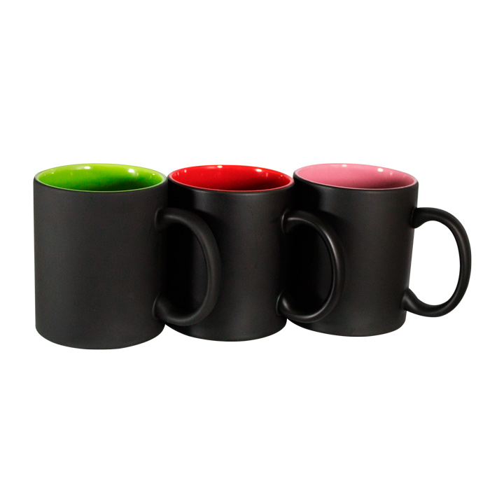 TAZA-MAGICA-INTERNO, Taza mágica negra color interno (rojo, verde, rosa)